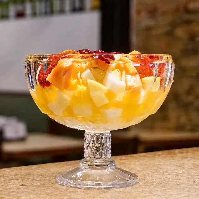 Salada de frutas, no Fogão de Ouro